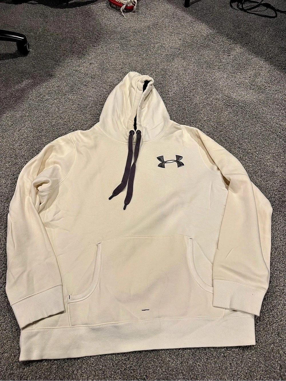 Under Armour Charged Cotton Storm Pullover Hoodie Cream 2XL